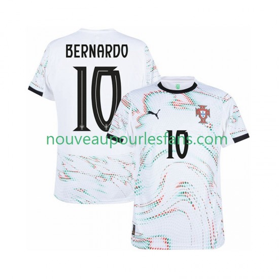 Maillot Portugal Bernardo Silva 10 Homme Tenue Extérieur 2025-2026 Manche Courte