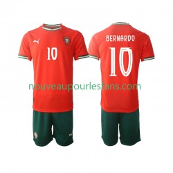 Maillot Portugal Bernardo Silva 10 Enfant Tenue Domicile 2025-2026 Manche Courte