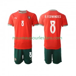Maillot Portugal Bruno Fernandes 8 Enfant Tenue Domicile 2025-2026 Manche Courte