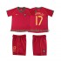 Maillot Portugal Cristiano Ronaldo 17 Rétro Enfant Tenue Domicile 2006 Manche Courte