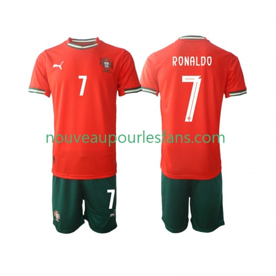 Maillot Portugal Cristiano Ronaldo 7 Enfant Tenue Domicile 2025 Manche Courte