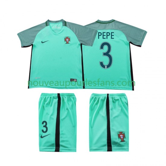 Maillot Portugal PEPE 3 2016 Rétro Enfant Tenue Extérieur Manche Courte