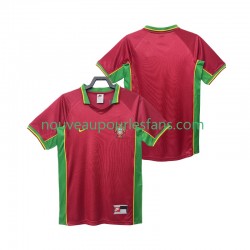 Maillot Portugal Rétro Homme Tenue Domicile 1998 Manche Courte