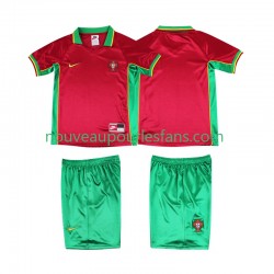 Maillot Portugal Rétro Enfant Tenue Domicile 1998 Manche Courte