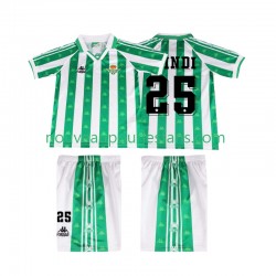 Maillot Real Betis FINIDI 25 1996 1997 Rétro Enfant Tenue Domicile Manche Courte