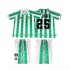 Maillot Real Betis FINIDI 25 1996 1997 Rétro Enfant Tenue Domicile Manche Courte
