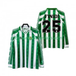 Maillot Real Betis FINIDI 25 1996 1997 Rétro Homme Tenue Domicile Manche Longue