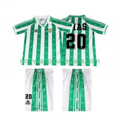 Maillot Real Betis Tomas Olias 20 1996 1997 Rétro Enfant Tenue Domicile Manche Courte