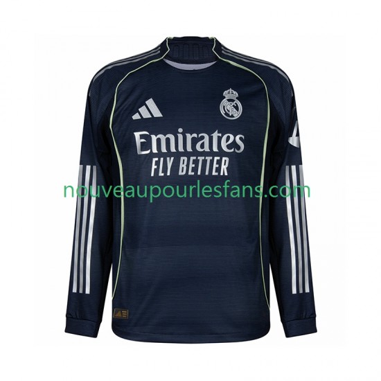 Maillot Real Madrid Homme Tenue Extérieur 2025-2026 Manche Longue