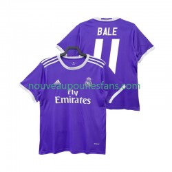 Maillot Real Madrid BALE 11 2016 2017 Rétro Homme Tenue Extérieur Manche Courte