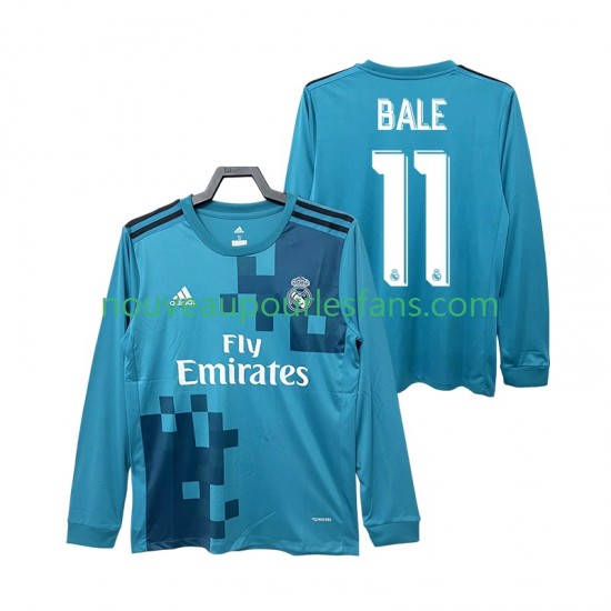 Maillot Real Madrid BALE 11 2017 2018 Rétro Homme Tenue 3ème Manche Longue