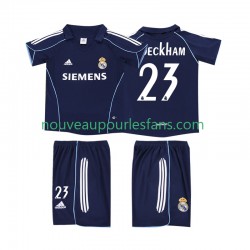 Maillot Real Madrid BECKHAM 23 2005 Rétro Enfant Tenue Extérieur 2006 Manche Courte
