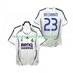 Maillot Real Madrid BECKHAM 23 2007 Rétro Homme Tenue Domicile 2006 Manche Courte