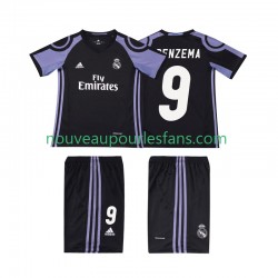 Maillot Real Madrid BENZEMA 9 2016 2017 Rétro Enfant Tenue 3ème Manche Courte