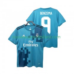 Maillot Real Madrid BENZEMA 9 2017 2018 Rétro Homme Tenue 3ème Manche Courte