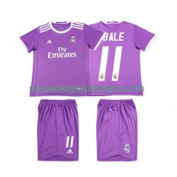 Maillot Real Madrid Bale 11 2016 2017 Rétro Enfant Tenue Extérieur Manche Courte