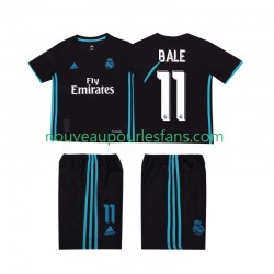 Maillot Real Madrid Bale 11 2017 2018 Rétro Enfant Tenue Extérieur Manche Courte