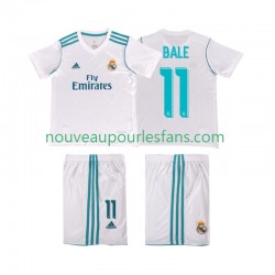 Maillot Real Madrid Bale 11 2017 2018 Rétro Enfant Tenue Domicile Manche Courte