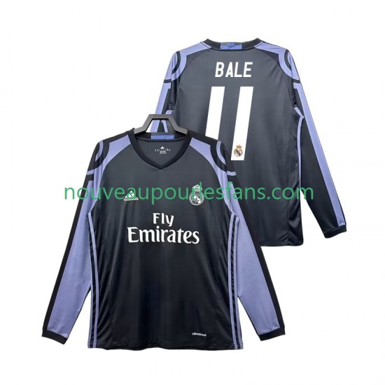 Maillot Real Madrid Bale 11 2016 2017 Rétro Homme Tenue 3ème Manche Longue