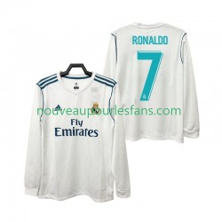 Maillot Real Madrid CRISTIANO RONALDO 7 2017 2018 Rétro Homme Tenue Domicile Manche Longue