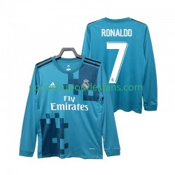 Maillot Real Madrid CRISTIANO RONALDO 7 2017 2018 Rétro Homme Tenue 3ème Manche Longue
