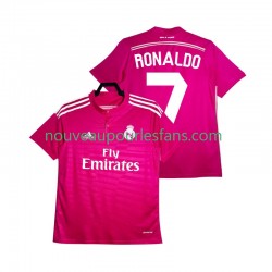Maillot Real Madrid Cristiano Ronaldo 7 2014 2015 Rétro Homme Tenue Extérieur Manche Courte