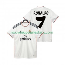 Maillot Real Madrid Cristiano Ronaldo 7 2013 2014 Rétro Homme Tenue Domicile Manche Courte