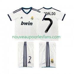 Maillot Real Madrid Cristiano Ronaldo 7 2012 2013 Rétro Enfant Tenue Domicile Manche Courte