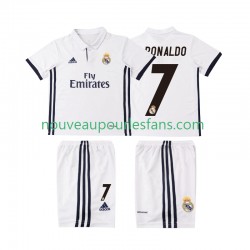 Maillot Real Madrid Cristiano Ronaldo 7 2016 2017 Rétro Enfant Tenue Domicile Manche Courte