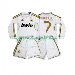 Maillot Real Madrid Cristiano Ronaldo 7 2012 Rétro Enfant Tenue Domicile 2011 Manche Longue