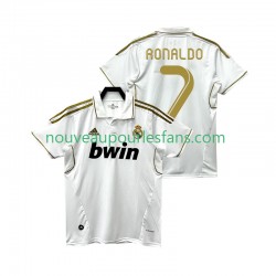 Maillot Real Madrid Cristiano Ronaldo 7 2012 Rétro Homme Tenue Domicile 2011 Manche Courte