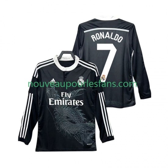 Maillot Real Madrid Cristiano Ronaldo 7 2014 2015 Rétro Homme Tenue 3ème Manche Longue