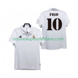 Maillot Real Madrid FIGO 10 2003 Rétro Homme Tenue Domicile 2002 Manche Courte