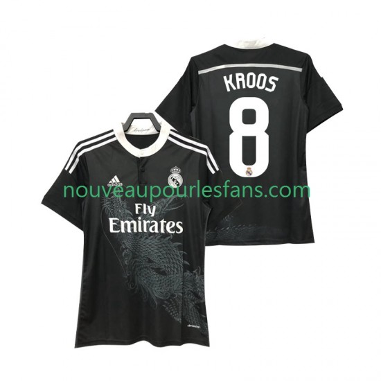 Maillot Real Madrid KROOS 8 2014 2015 Rétro Homme Tenue Extérieur Manche Courte