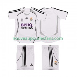 Maillot Real Madrid 2007 Rétro Enfant Tenue Domicile 2006 Manche Courte