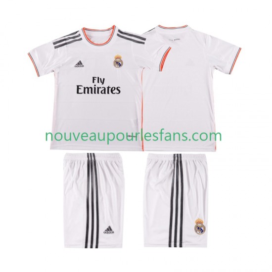 Maillot Real Madrid 2013 2014 Rétro Enfant Tenue Domicile Manche Courte