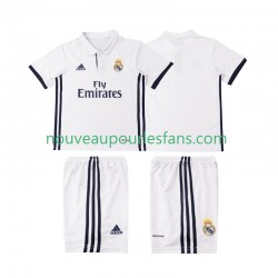 Maillot Real Madrid 2016 2017 Rétro Enfant Tenue Domicile Manche Courte