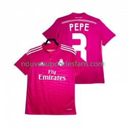 Maillot Real Madrid PEPE 3 2014 2015 Rétro Homme Tenue Extérieur Manche Courte