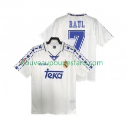 Maillot Real Madrid RAUL 7 1996 1997 Rétro Homme Tenue Domicile Manche Courte