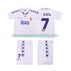 Maillot Real Madrid RAUL 7 1996 Rétro Enfant Tenue Domicile 1994 Manche Courte