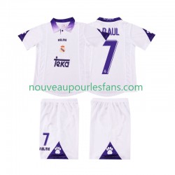 Maillot Real Madrid RAUL 7 1997 Rétro Enfant Tenue Domicile 1998 Manche Courte