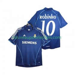 Maillot Real Madrid ROBINHO 10 2005 Rétro Homme Tenue Extérieur 2006 Manche Courte