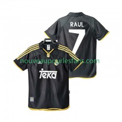 Maillot Real Madrid Raul 7 2001 Rétro Homme Tenue Extérieur 1999 Manche Courte