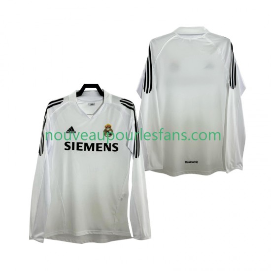 Maillot Real Madrid 2005 Rétro Homme Tenue Domicile 2006 Manche Longue