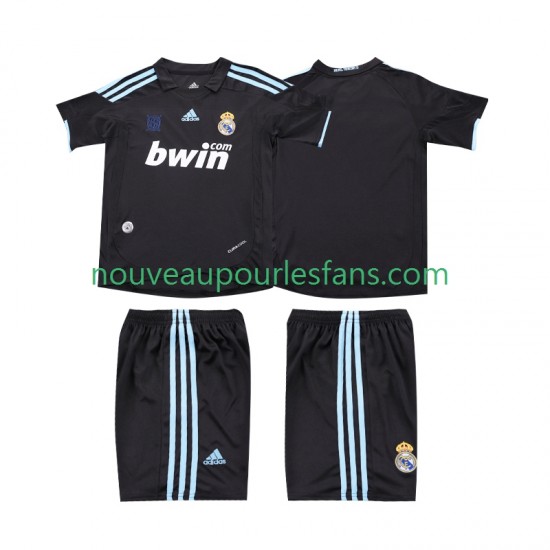 Maillot Real Madrid 2009 Rétro Enfant Tenue Extérieur 2010 Manche Courte