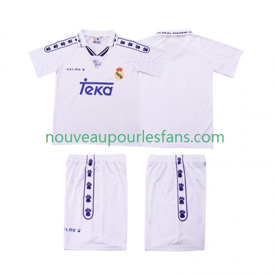 Maillot Real Madrid 1996 Rétro Enfant Tenue Domicile 1994 Manche Courte