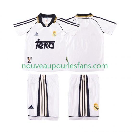 Maillot Real Madrid 2000 Rétro Enfant Tenue Domicile 1998 Manche Courte