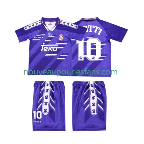 Maillot Real Madrid TOTTI 10 1996 Rétro Enfant Tenue Extérieur 1994 Manche Courte