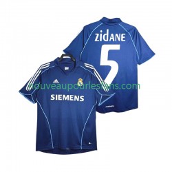 Maillot Real Madrid Zidane 5 2005 Rétro Homme Tenue Extérieur 2006 Manche Courte
