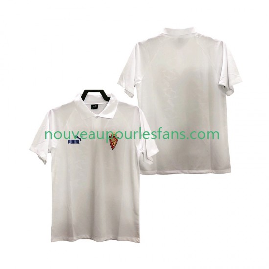 Maillot Real Zaragoza 1995 Rétro Homme Tenue Domicile Manche Courte